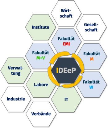 In Waben dargstelltes Netzwerk des IDEeP